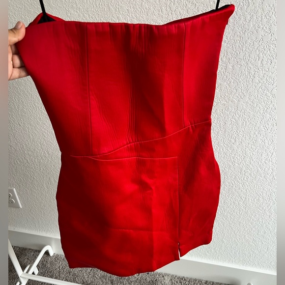 Kate Spade Red Strapless Dress- Sz 6 - Picture 4 of 6